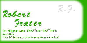 robert frater business card